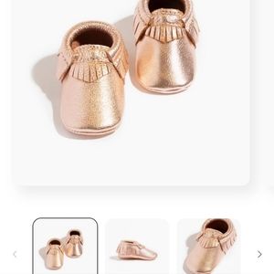 Freshly picked rose gold moccasins sz 1